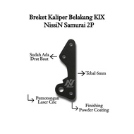 Rear disc pangkon bracket klx dtracker d tracker 150 nissin Samurai 2 standard piston disk calipers