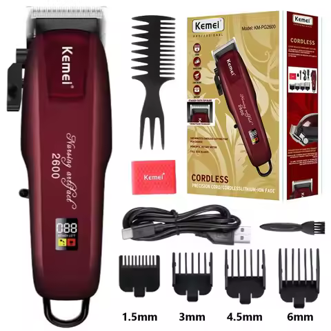 KM-PG2600 adjustable hair clipper professional barber hair trimmer for men electric beard hair cutti