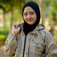 JAS HUJAN RAINCOAT Pria Wanita Terbaru By ORYGO Anti Rembes Original Hitam Mocca