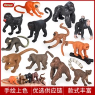 Simulation Wild Animal Model Toy Mini Orangutan Monkey Set Baboon Mandrill Golden Monkey Foxtail Squ