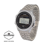 Casio Vintage Style Digital Stainless Steel Band Watch A171WE-1A