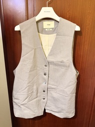 Lamagie Femme Grey Linen Blend Vest