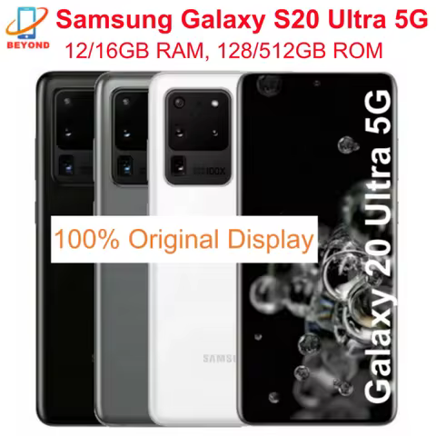 Samsung Galaxy S20 Ultra 5G G988U1 G988B G9880 G988N 6.9" 128/512GB ROM 12/16GB RAM NFC Octa Core Sn