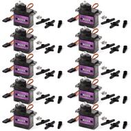 Miuzei MG90S 9G Micro Servo Motor Metal Geared Motor Kit for RC Car Robot Helicopter, Mini Servos fo