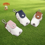 Amonghot&gt; Portable Golf Small Ball Bag PU Leather Mini Golf Ball Protection Bag Patchwork Model Ball Case Ball Bag new