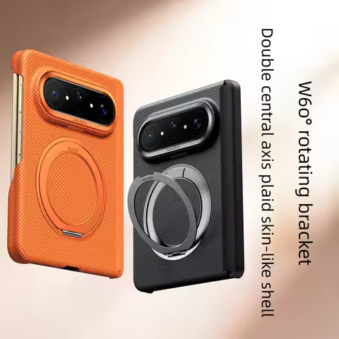 For magsafe magnetic phone case for huawei pura x max SULADA grid double center axis hinge protectio