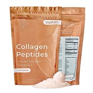 DAYGEN Collagen Peptides Powder with Hyaluronic Acid and Vitamin C, Hydrolyzed Collagen Powder, Skin, Hair, and Nails Support, Grass-Fed Collagen for Women and Men, Naturally Sourced, Unflavored 16oz