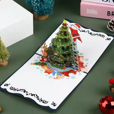 2025 Christmas 3D Santa Claus Decorative Card For Festive Occasions Gift For Parents Siblings Teache