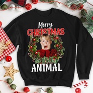 Home Alone Movie Funny Christmas Ugly Home Alone Kevin Girl Friend Sweatshirt Long Sleeve thermal ho