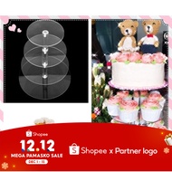 Round Acrylic Cupcake Cake Stand For Birthday Wedding Party Cake Detachable Cake Stand