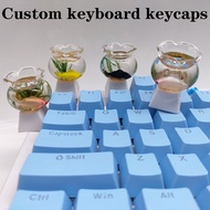 Goldfish Ornaments Accessories Mechanical Keyboard Keycaps Anime Kawaii Cute Cartoon Cherry MX Handmade Custom Artisan Keycap
