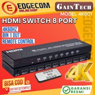 Hdmi 4K SWITCH 8 IN TO 1 OUT + Remote Control Switcher GAINTECH 4K801