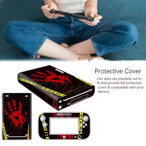 Vinyl Skin for Nintendo Wii U Protective Cover Decal Wrapping Cover Game Console Decor Stickers DIY 