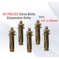 ♞WPT-5389 50pcs 1/4" x 50mm Dyna Bolt ( Sleeve Anchor ) or (Expansion Bolt)