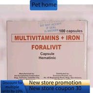 Multivitamins + IRON ( Ferrous + Folic Acid + VIT B Complex) 100 Capsules