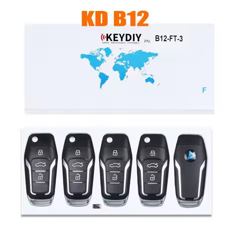 5pcs Keydiy KD B12 Universal Remote Key 3 Button Remote Control Key B12-3/4 4 Buttons for KD-x2 KD90
