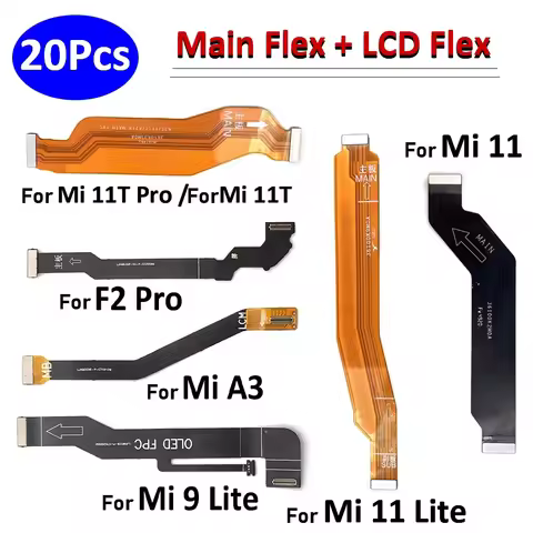 20Pcs/Lot，Main FPC LCD Display Connect Mainboard Flex Cable For Xiaomi Poco F3 Mi A3 Mi 9 11 Lite 11