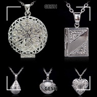 GESH Necklaces  Openable Silver Photo Frames Pendant