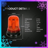 LOSERI PREMIUM Truck Lori Led Warning Light Led Beacon 12V 24V Yellow Red Lampu Emergency Beacon Mag