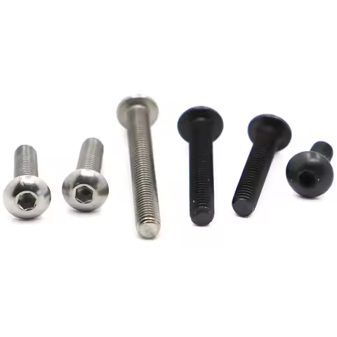 5-50p ISO7380 M2 M2.5 M3 M4 M5 M6 M8 304 A2 Round Stainless Steel or Black G10.9 Hex Socket screw Bu