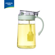 乐唯诗（LOVWISH）玻璃油壶防漏油瓶调料罐调料盒小油罐家用酱油瓶香油调味料罐 乐喜油壶【绿色|500ml】