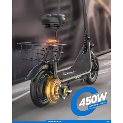 tt for C1/C1 Pro Electric Scooter with Seat, 450W Powerful Motor up to 22/25 Miles Range, Foldable E