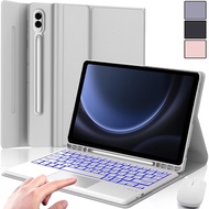 Backlits Trackpad Keyboard with Auto Wake/Sleep Case+Mouse for Samsung Galaxy S10 FE Plus 13.1 2025,