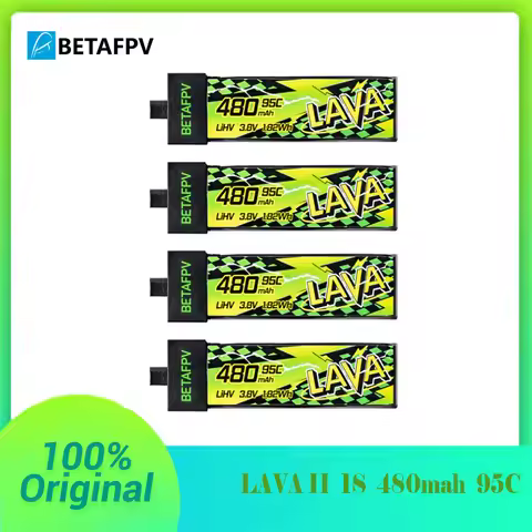 LAVA II 1S 480mah 95C Battery For Air75, Meteor75 Pro, Cetus Pro, Cetus X Whoop Drone FPV Racing Dro