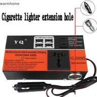 WHE Car Inverter Car Power Inverter 2000W Peak DC 12V/24V To DC 110V/220V Converter Trip 4 USB Overl