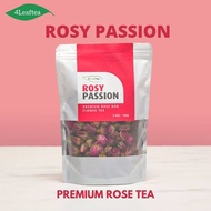 4Leaftea Rosy Passion Premium Rose Bud Flower Tea Calming Natural Rosebud Herbal Tea for Healthy Ski