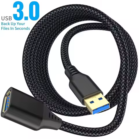 Nylon USB Extension Cable USB 3.0 Extension Cable Male To Female Cable High Data Transfer Rate Compa