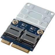 (JERZ) 2 SSD HDD for Laptop Dual Micro- SD SDHC SDXC TF to Mini PCIe Memory Card Reader MPCIe to 2 M