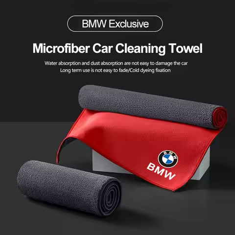 2-in-1 Microfiber Towel Car Cleaning Tools Rag Cloth For BMW M E46 E90 E60 F30 G20 X1 X2 X3 X4 X5 X6