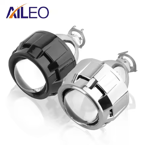 AILEO 2Pcs Mini Bi Xenon HID Projector Headlight Lenses 2.5 inch Retrofit Fit H4 H7 H11 9005 H8 Car 