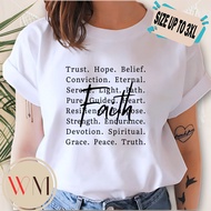 GOSPEL CHRISTIAN BIBLE VERSE STATEMENT WHITE TSHIRT FOR WOMEN SMALL FREE SIZE PLUS SIZE UP TO 3XL