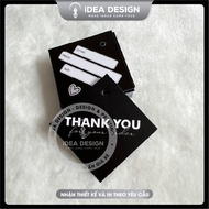 [NO STRING INCLUDED] Fashion hang tags, Clothing tags, Dress hang tags - Size 4.5x4.5cm - BLACK THOI