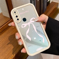 HP VIVO V15 Phone Case Beautiful Long Ribbon Case Phone Mirror Silicone Softcase anti-fouling Cesing