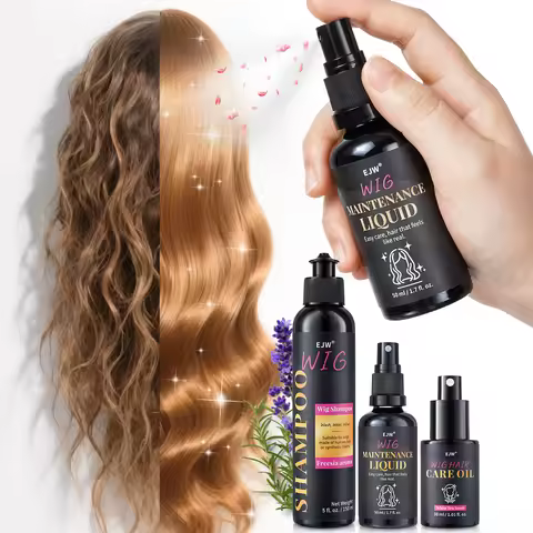 Wig Hair Care Oil Spray, Wig Shampoo, Hydrates & Smooths, Anti-Frizz, Easy Combing, Extends Service