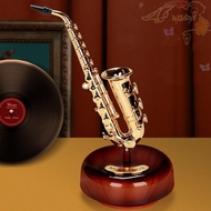 BLISS Rotating Music Box, Classical simulation Instrument Music Box, Retro Handicraft Nordic Guitar 