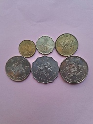 香港硬幣 1997年回歸纪念幣1毫～5元