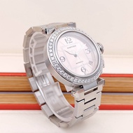 ((CT.Cesier) Women's Watch Pasha Series 35 Diameter Diamond Bezel Mechanical Watch Ladies New W31075