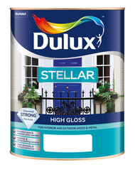 Dulux Stellar High Gloss Interior & Exterior Enamel Paint - Pewter (695) (Gloss Retention) (Enamel)