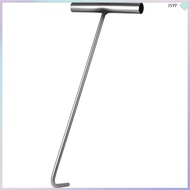 junshaoyipin Drain Lifting Hooks Stainless Steel T-hook Tool Well Lid Hand Removal Manhole Shutter Door Puller Clothes Line Outdoors