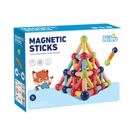 AIYIN 64PCS ตัวต่อแม่เหล็ก ของเล่นเสริมพัฒนาการและเสริมทักษะ ตัวต่อแม่เหล็ก ของเล่นเสริมพัฒนาการ บล๊