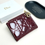 Dior Wallet Dior Wallet Dior Two-fold Short Bill Holder Rattan Plaid Bag Embroidery Thread Coin Purs