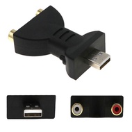 Penyesuai usb kepala perbezaan dua warna 2rca kepala teratai satu minit tiga usb ke AV vga kabel aud