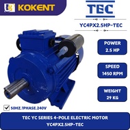 TEC YC SERIES 4-POLE ELECTRIC MOTOR  YC4PX2.5HP-TEC