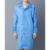 Cleanroom ESD Smock / Zip Type / Hawaii Collar / Blue “READY STOCK" (ESD SMOCK ONLY)