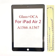 OEM Front Screen Outer Glass With OCA Frame Sticker For iPad 6 Air 2 A1566 A1567 LCD Repair Replacem