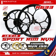 NVX Sport Rim R633 I 1.6 X 1.6 I Black / Chrome / Gold / Titaniuim Brown I Hypertech For NVX 155 YAM